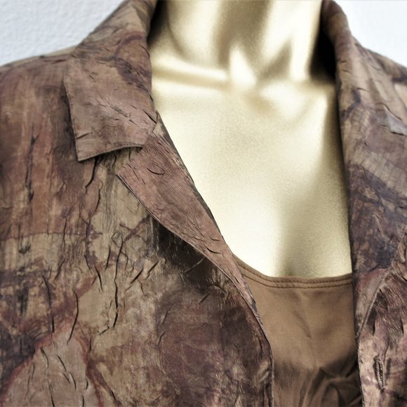 Chicos design blouse jacket w/tank top set size 2 - Picture 2 of 6